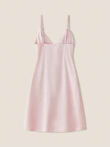 Muvela Vestido de satén mini con acabado brillante en estilo socialité para citas nocturnas, vestido para invitadas de boda, vestido de cumpleaños para mujer