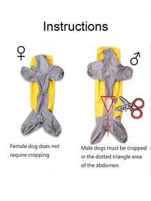 SHEIN Basic living 1Pc Blue Large Dog Raincoat Poncho - Blue - View 4