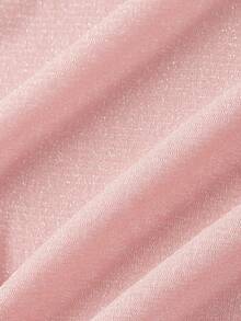 SHEIN MOD Women's Fashionable Sexy Sheer Fitted Long Sleeve T-Shirt, Long Sleeve Mesh Top - Pink - View 3