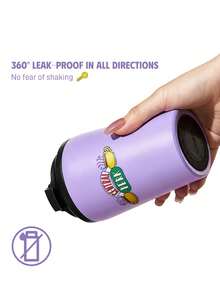 FRIENDS X SHEIN 12 Oz / 360 Ml  Stainless Steel , Sealed To Prevent Leakage, Small And Portable - Mauve Purple - View 5