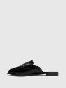 CUCCOO BIZCHIC 女士红色油蜡皮玛丽珍平底鞋，Y2K、朋克、机车风、酷女孩风格，适合万圣节、圣诞节、派对 - 黑色 - 查看 8