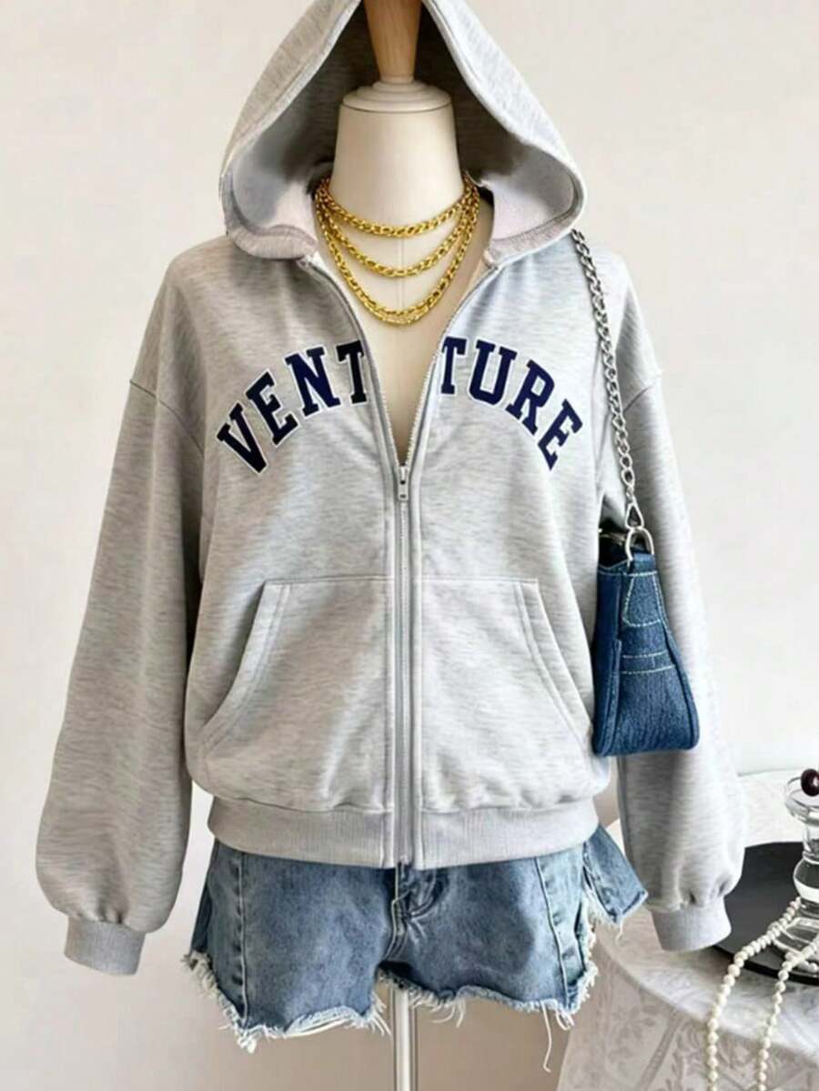 Sweetra Young Casual Loose Fit Regular Sweatshirt Jacket For Teen Girl Back To School Sweatshirt