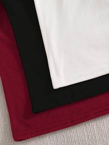 Sparklyn 3件套青少年女孩休闲猫咪印花高领长袖保暖内衬T恤 - 彩色 - 查看 5