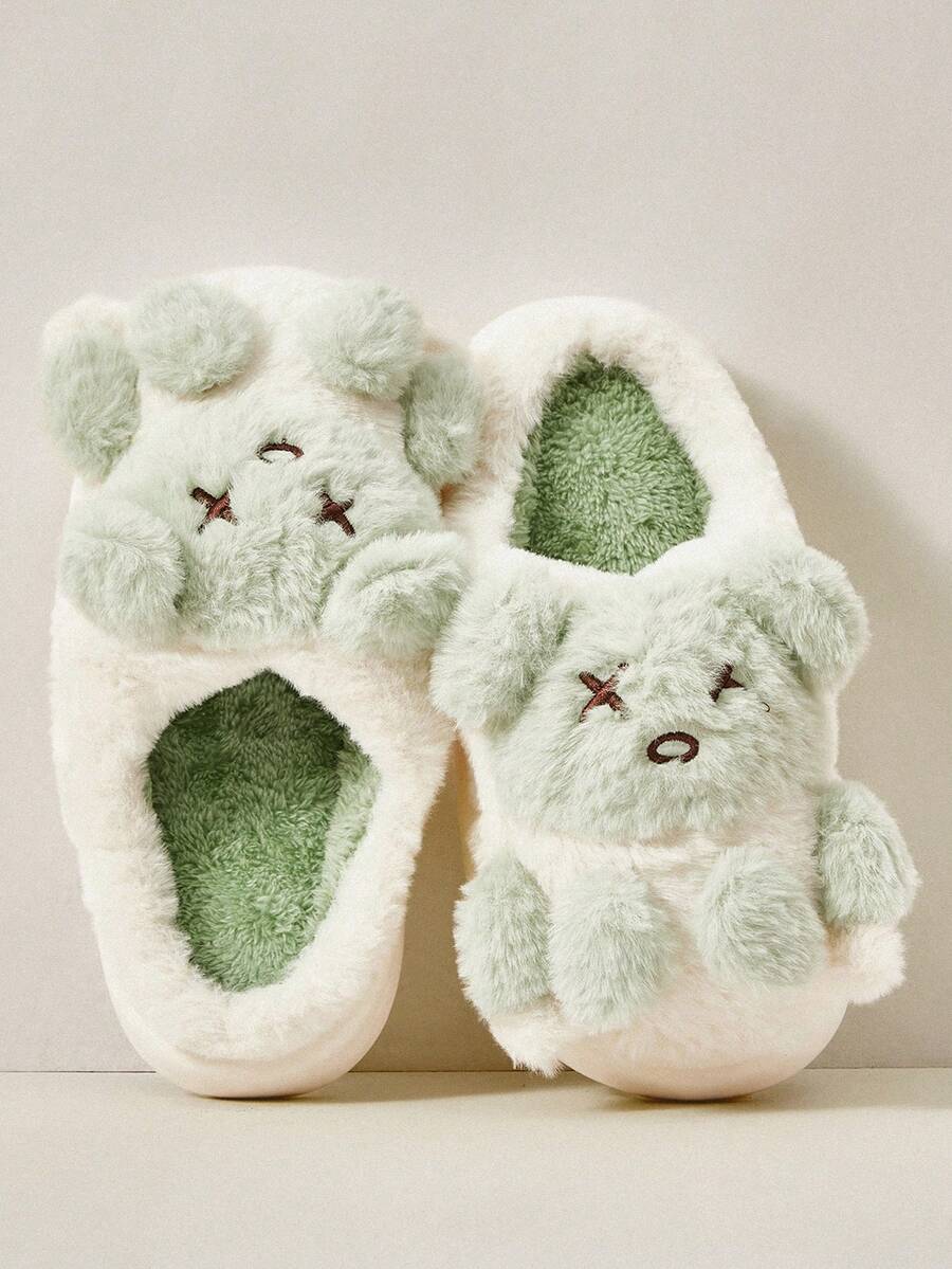 Cuccoo Cute Plush Thick Sole Warm Women's House Slippers, Autumn/Winter