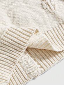 ROMWE Fairycore Suéter de punto bordado estilo francés para ir al trabajo, chaqueta de cárdigan de punto elegante y casual de estilo retro - Multicolor - Ver 3