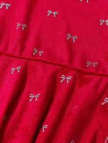 SHEIN Women's Embossed Star Dress, Suitable For Formal Occasions - Red - View 6
