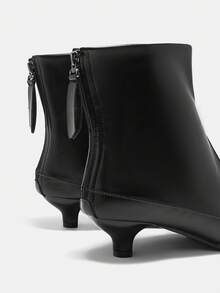 CUCCOO CURVES Plus Size Women's Wide Fit Black High Heel Ankle Boots, Versatile Boots For Wide Calves - Black - View 4