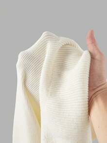 SHEIN MOD 女式杏色露肩针织连衣裙 - 杏色 - 查看 5