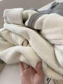 Franclia 女式休闲纯色羊毛运动衫 - 灰色 - 查看 7