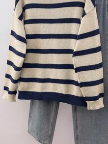 Calvaya Plus Size Striped Heart Embroidered Cardigan, Valentine's Day - Coral Pink - View 7