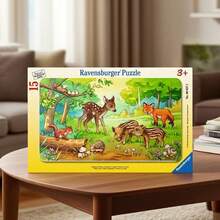 Ravensburger Animal Children Of The Forest 15 Piece Jigsaw Puzzle Age 3 Years+ 6376 - Multicolor - View 2