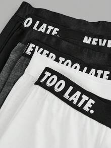 SHEIN 6pcs/Set Comfortable Minimalist Letter Print Elastic Waist Underwear Set For Teen Boys, Soft Fabric, Versatile, Suitable For Daily Wear, School, Travel, Fall Autumn And Winter Clothes, Layering, Loungewear Buy One And Get Six, Buy 1 And Get 6, Boys Underwear Boxer Briefs Boys Underpants - Multicolor - View 7