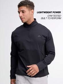 Áo thun nam dài tay, kiểu dáng thường ngày, đa năng, in chữ, phối màu ARC-1085-BLK. - màu đen - Xem 3