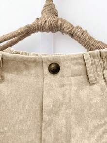 EMERY ROSE Women's Casual Solid Color Corduroy Pants, Versatile For Autumn