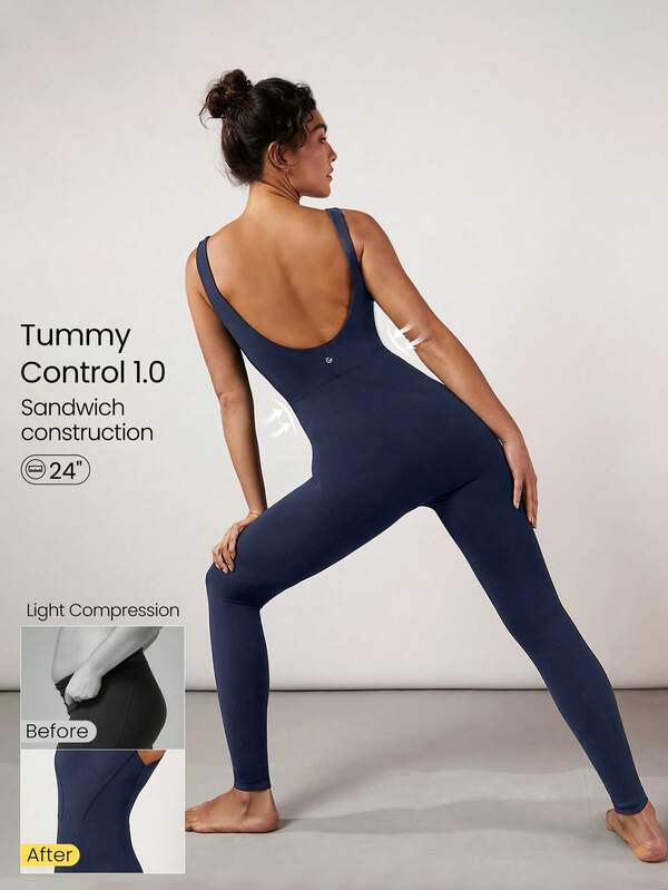 GLOWMODE 25" Mono deportivo elegante de verano con control de abdomen FeatherFit™ para mujer