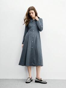 CUCCOO BIZCHIC 女士简约圆头坡跟厚底一脚蹬鞋，优雅休闲，舒适百搭，适合工作、通勤、约会、圣诞节等正式场合。 - 黑與白 - 查看 10
