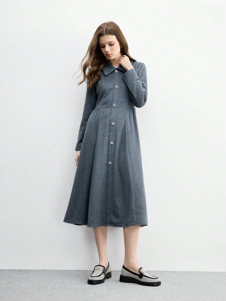 CUCCOO BIZCHIC Women's Simple Round Toe Wedge Heel Platform Slip-On Shoes, Elegant & Casual, Comfortable & Versatile For Work, Commute, Date, Formal Occasions For Christmas