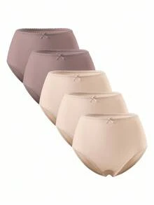 SHAPORA 5件大码女士高腰内裤 - 彩色 - 查看 6