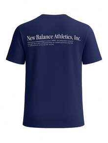 New Balance Herren-T-Shirt mit Grafikprint "Made in USA History", blau - marineblau - Übersicht 2