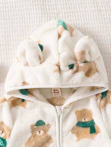 Cozy Pixies Newborn Baby Boy Casual Versatile Hooded Thickened Jacket - Multicolor - View 5