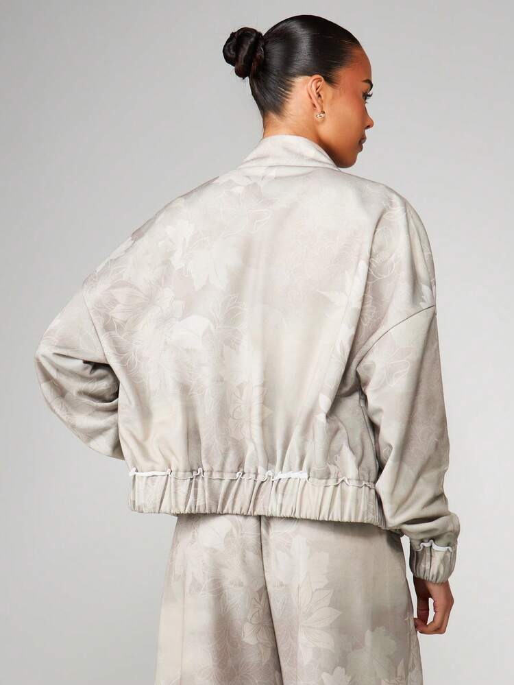 MISSGUIDED Zip Front Track Jacket With Full-Zip Closure And Adjustable Drawstrings For Casual Comfort