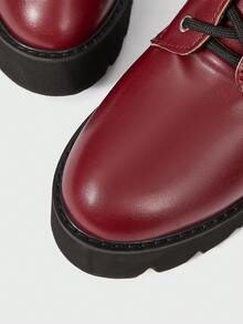 Sugerpunk Women's Fashion Red Thick Sole Motorcycle Mid-Calf Boots