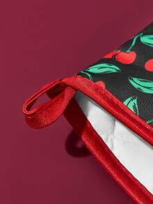 Betty Boop x SHEIN 樱桃红厨房隔热套装 烤箱手套/隔热垫 厨房烘焙必备 有效隔离热源 单/组合 - 彩色 - 查看 5