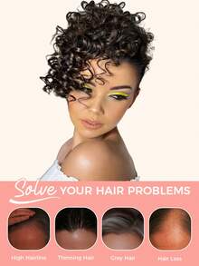 Extensiones de cabello con tapa de rizos ondulados con flequillo, resaltado de cabello humano para mujeres, extensiones de cabello con clip, color natural #30 para uso diario, fácil de usar - SNATURAL/30 - View 4