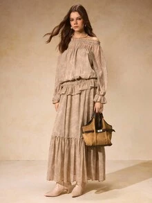 SHECARRY Túi xách nữ kiểu dáng thường ngày, đơn giản và thời trang, phù hợp sử dụng hàng ngày. - gừng - Xem 6