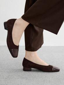 CUCCOO BIZCHIC Women's Classic Chunky Heel Casual Commuter Shoes - Mocha Brown - View 3