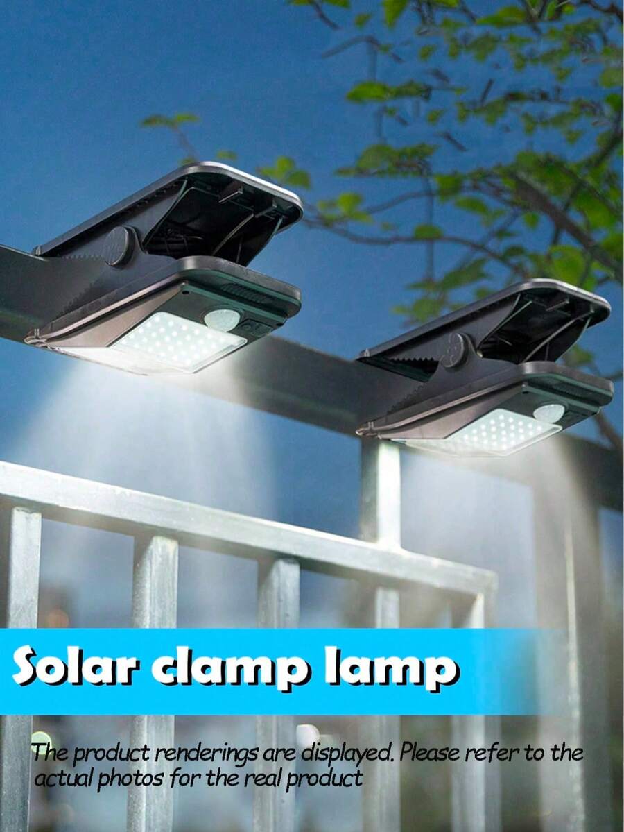 1PC Outdoor Light, Household Solar Garden Induction Light, Learning Light, Camping Clip Light - Multicolor - View 1