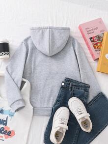 Tween Girls Cute Sweet Floral Bow Print Double Layer Zipper Pocket Loose Jacket, Casual & Versatile, Autumn/Winter