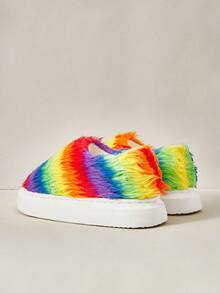 Cuccoo Cute Autumn/Winter Indoor Slippers, Plush Closed Toe Thick Sole Warm Women House Slippers - Multicolor - View 4