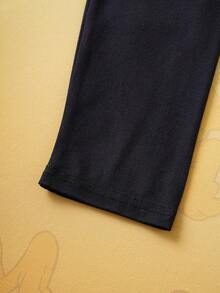 GARFIELD | SHEIN 2-teiliges Weihnachts-Katzen- und Geschenkbox-Muster-Top und rot-schwarz karierte Hose Pyjama-Set für Tween-Jungen, Herbst/Winter