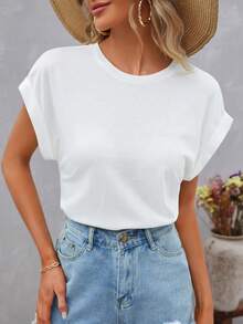 SHEIN LUNE Batwing Sleeve Round Neck Tee