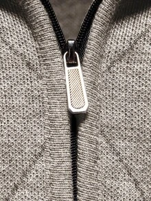 Manfinity Mode Men's Lightweight Half-Zip Knit Sweater, Long Sleeve Pullover, Fall/Winter