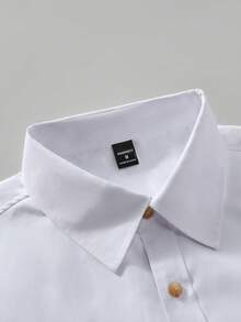 Manfinity Nomadique Men's Western Cowboy Style Casual Long Sleeve Shirt White And Gold Dress Shirt Men Flannel Men White Long Sleeve Shirt Rodeo Shirt Men - White - View 5