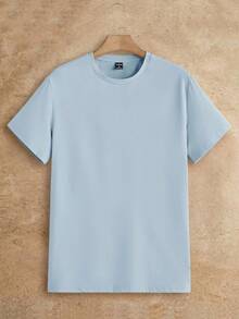 HIMLAND 3 件装男士休闲圆领针织短袖 T 恤，基本款 T 恤