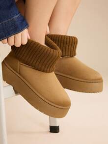 CUCCOO EASI 女士圆头平底雪地靴 - 棕色 - 查看 1