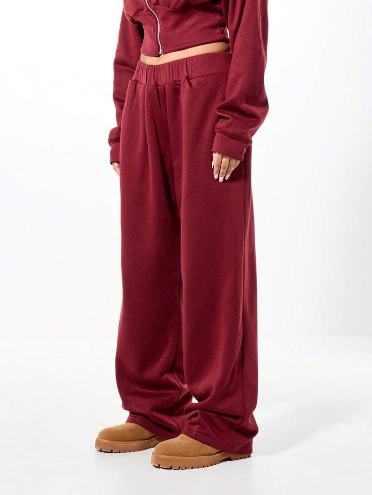 SUMWON WOMEN Flared Sweatpants With Ribbed Waistband