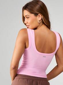 Missguided x Playboy Débardeur à col bénitier en coton d'été décontracté avec motif gaufré