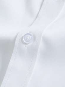 Manfinity Mode 1 件装男士纯色长袖单排扣休闲衬衫（秋季）