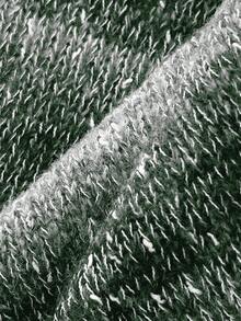 Elamini Áo len dài tay hở vai ombre thời trang cho nữ, thích hợp cho kỳ nghỉ - Màu xanh lá cây đậm - Xem 6