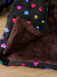 Elladie kids Young Girl Zip Up Hooded Plush Lined Padded Coat Young Girl Girl Coatkids Girl Coatskids Girl Winter Jacketkids Black Coat - Black - View 7