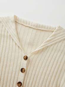 Franclia 2件套女士简约韩版温柔优雅减龄毛衣套装，秋冬 - 杏色 - 查看 4