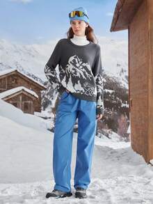 In My Nature Damskie swetry sportowe o regularnym kroju, z długim rękawem i okrągłym dekoltem, idealne na co dzień