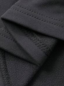 DAZY 女式纯色修身圆领长袖蝴蝶结休闲T恤，秋冬 - 灰色 - 查看 8