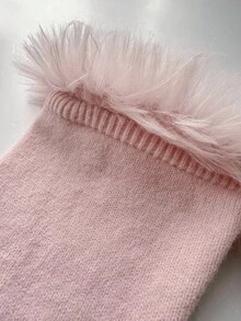 SHEIN MOOSTA Áo khoác len cardigan buộc dây màu trơn thời trang dành cho nữ, Thu/Đông - Hồng - Xem 6