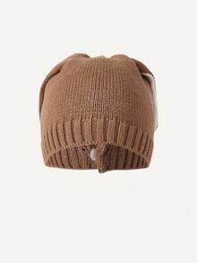 Cozy Pixies 1 Stück rote Schleife Weihnachts Baskenmütze für Mädchen Säuglinge Kleinkinder, Kinder und Baby gestrickte Mütze, Neugeborene Outdoor gestrickte Mütze, Winter warme Mütze für den täglichen Weg