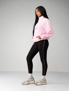 Missguided x Playboy Áo khoác chui đầu cỡ lớn có khóa kéo một phần tư, tay áo và viền bo gân - Nhiều màu - Xem 5